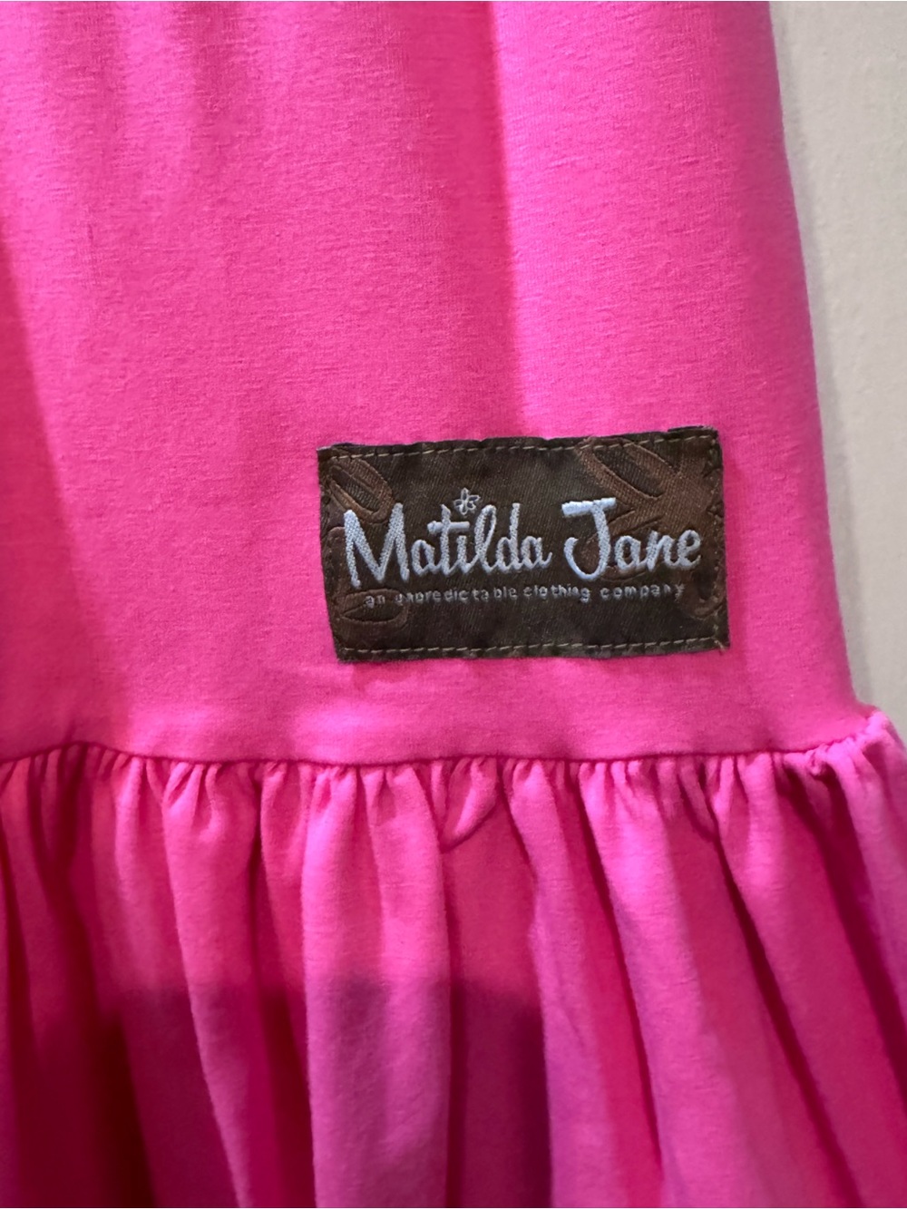 Matilda Jane Hot Pink Adult Capri Ruffle Pants - Picture 2 of 6